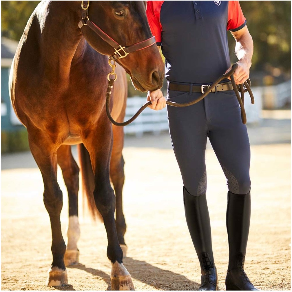 Ariat Mens Tri Factor Grip Knee Patch Breech 10030540 - Navy